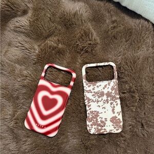 Burga Red heart and Brown rodeo Patterned Phone Cases